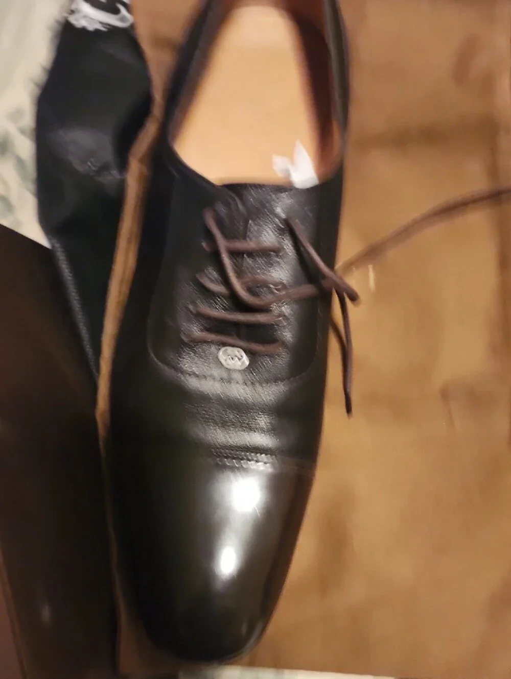Gucci Dark Brown Leather Cap-Toe Oxford Dress Shoe